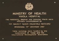 VAIOLA HOSPITAL 2007 FRONTTAFEL 001 VAIOLA HOSPITAL 2007 FRONTTAFEL 001