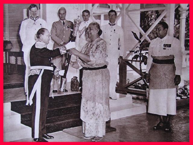 GOVERNOR OF FIJI AND QUEEN SALOTE ON 26